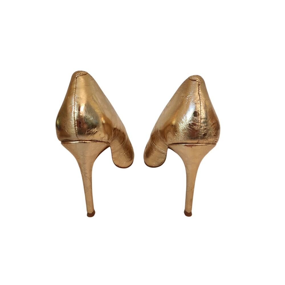 Steve Madden Women's Natural Reya Pointed-toe Pumps Gold 8M - Picture 3 of 4
